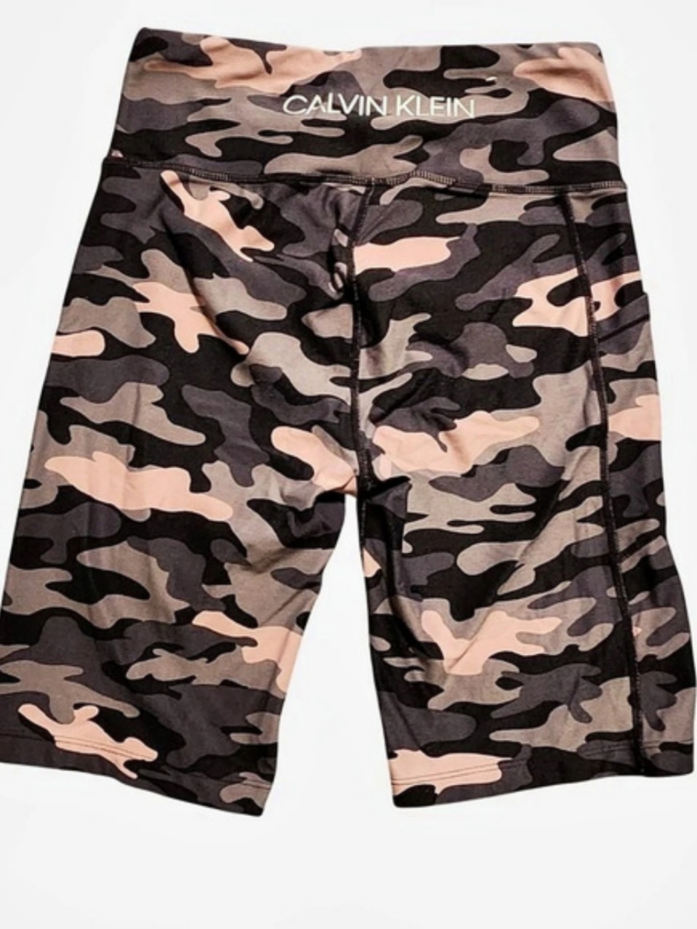 Calvin Klein Camo Bike Shorts in Black & Pink Size Small Like New